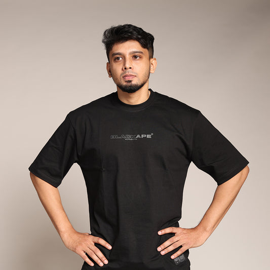 Primal Oversized T-shirt - Stronger Every Stride - Forged Essentials - Black - Black Ape