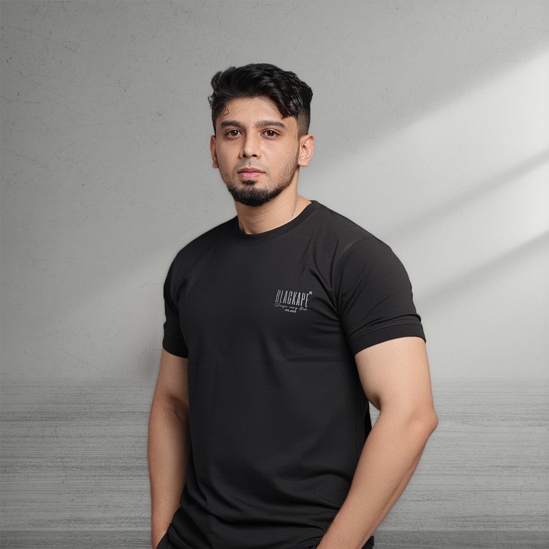 Primal Muscle Fit T-shirt - Stronger Every Stride - Black - Black Ape