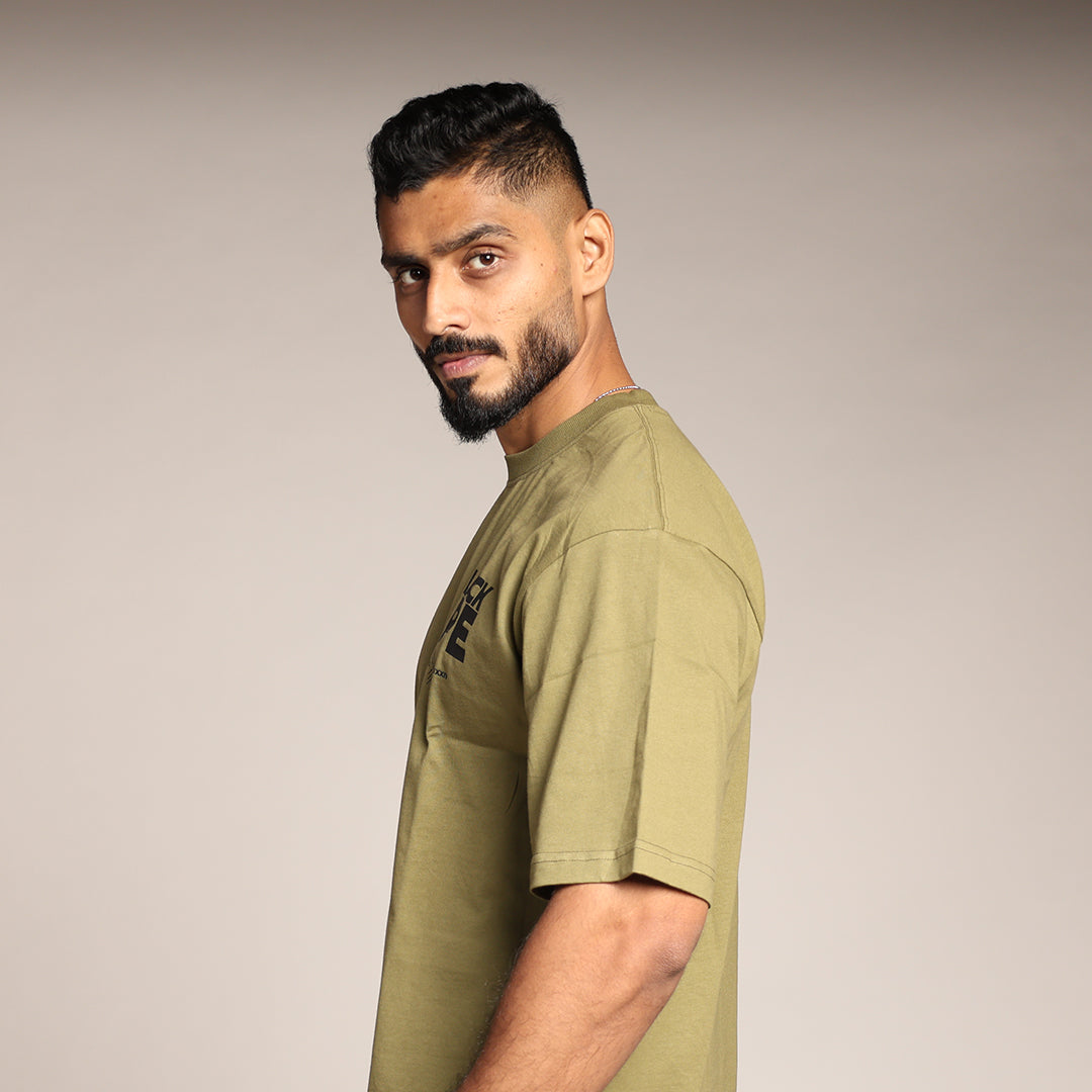 Primal Oversized T-shirt - Blackape Strength - Forged Essentials - Olive Green - Black Ape