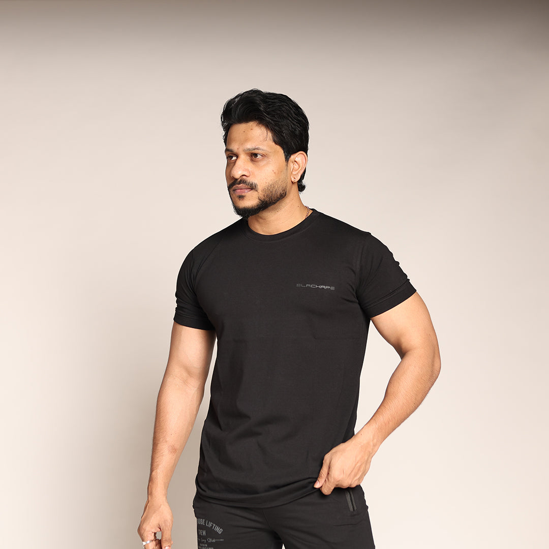 Primal Muscle Fit T-shirt - Lift Drop Repeat - Black - Black Ape