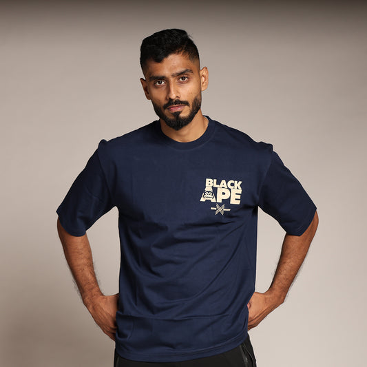 Primal Oversized T-shirt - Blackape Strength - Forged Essentials-Navy Blue - Black Ape