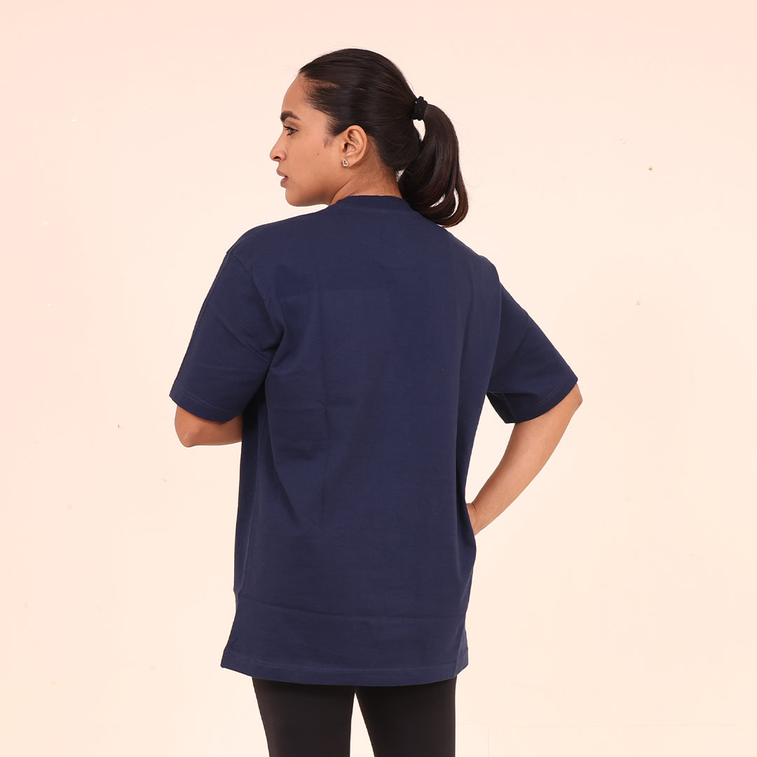 Sculpted Elevate Oversized Tee - Sculpted Essentials - Royal Blue Plain