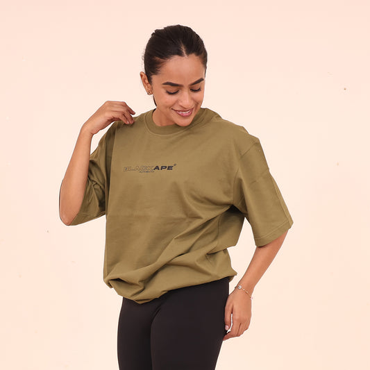Sculpted Elevate Oversized Tee - Sculpted Essentials - Olive Green - Black Ape
