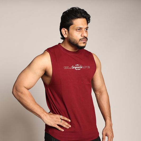 Primal Strength Tank- Maroon - Black Ape