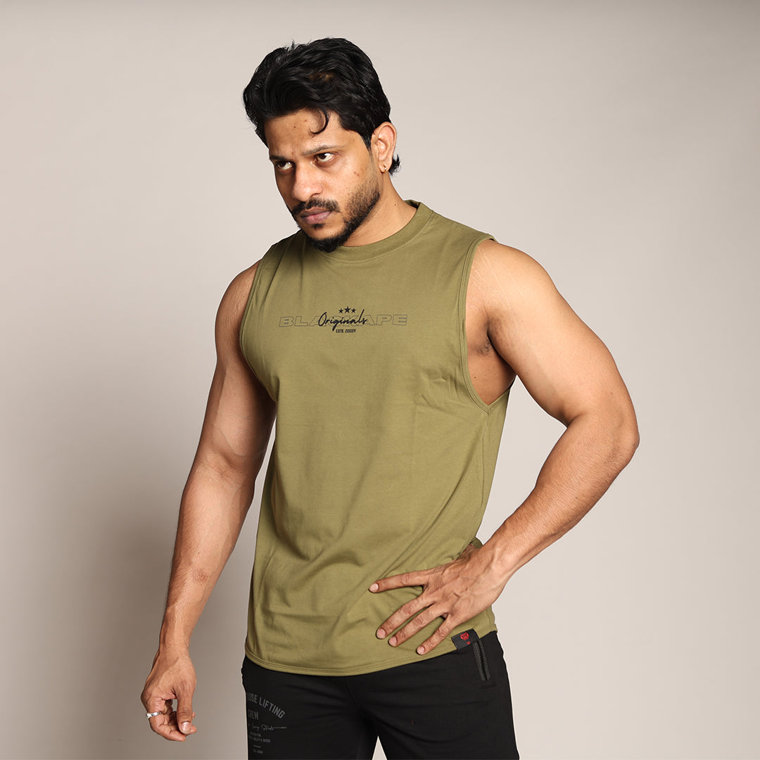 Primal Strength Tank - Olive Green - Black Ape 