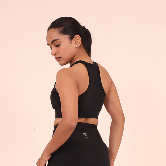 Sculpted Elevate Sports Bra- Sculpted Essentials - Black - Black Ape 