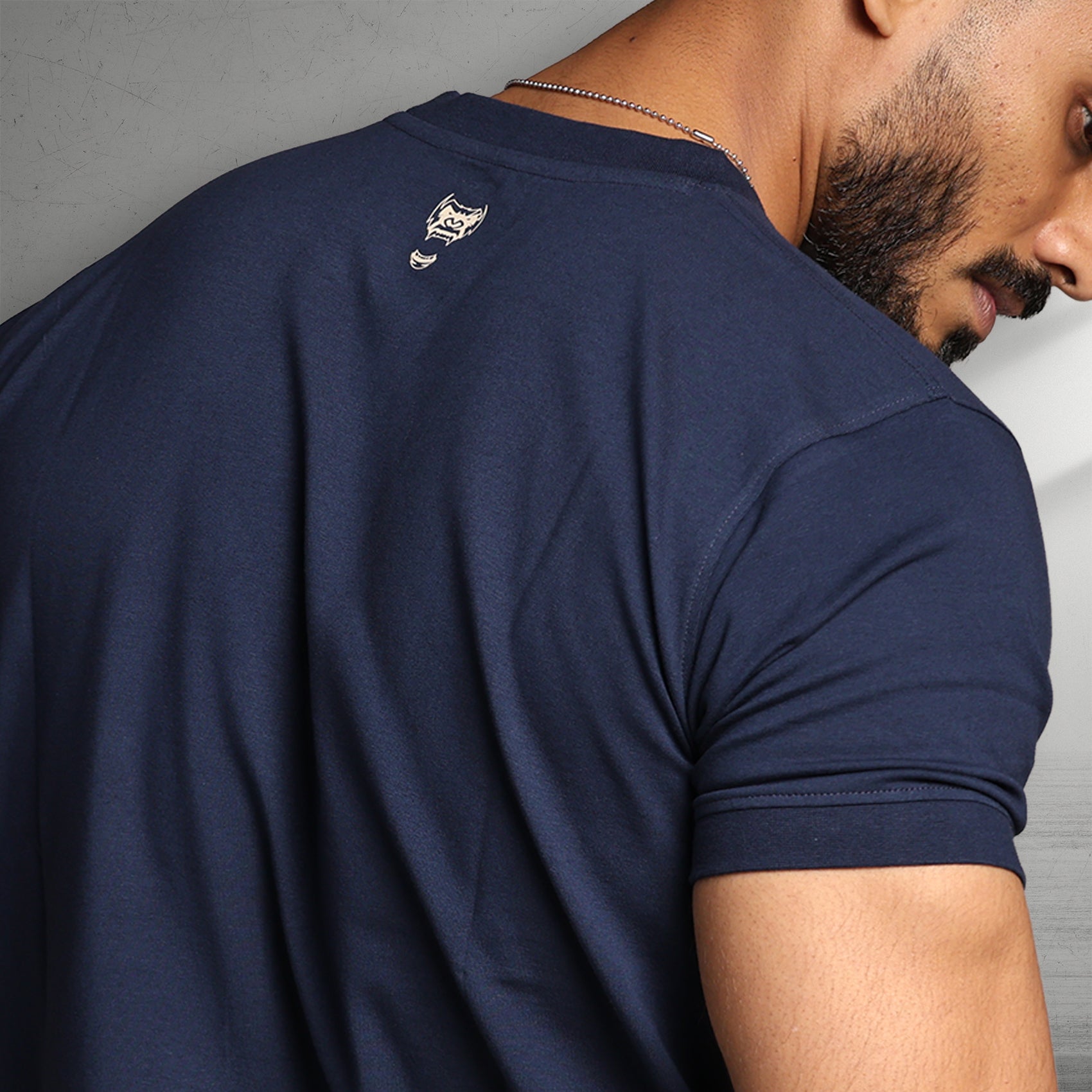 Primal Muscle Fit T-shirt - Stronger Every Stride - Navy Blue - Black Ape 