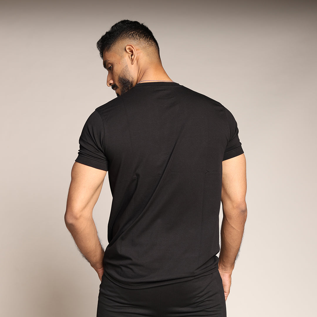 Primal Muscle Fit T-shirt - Plain - Black - Black Ape 