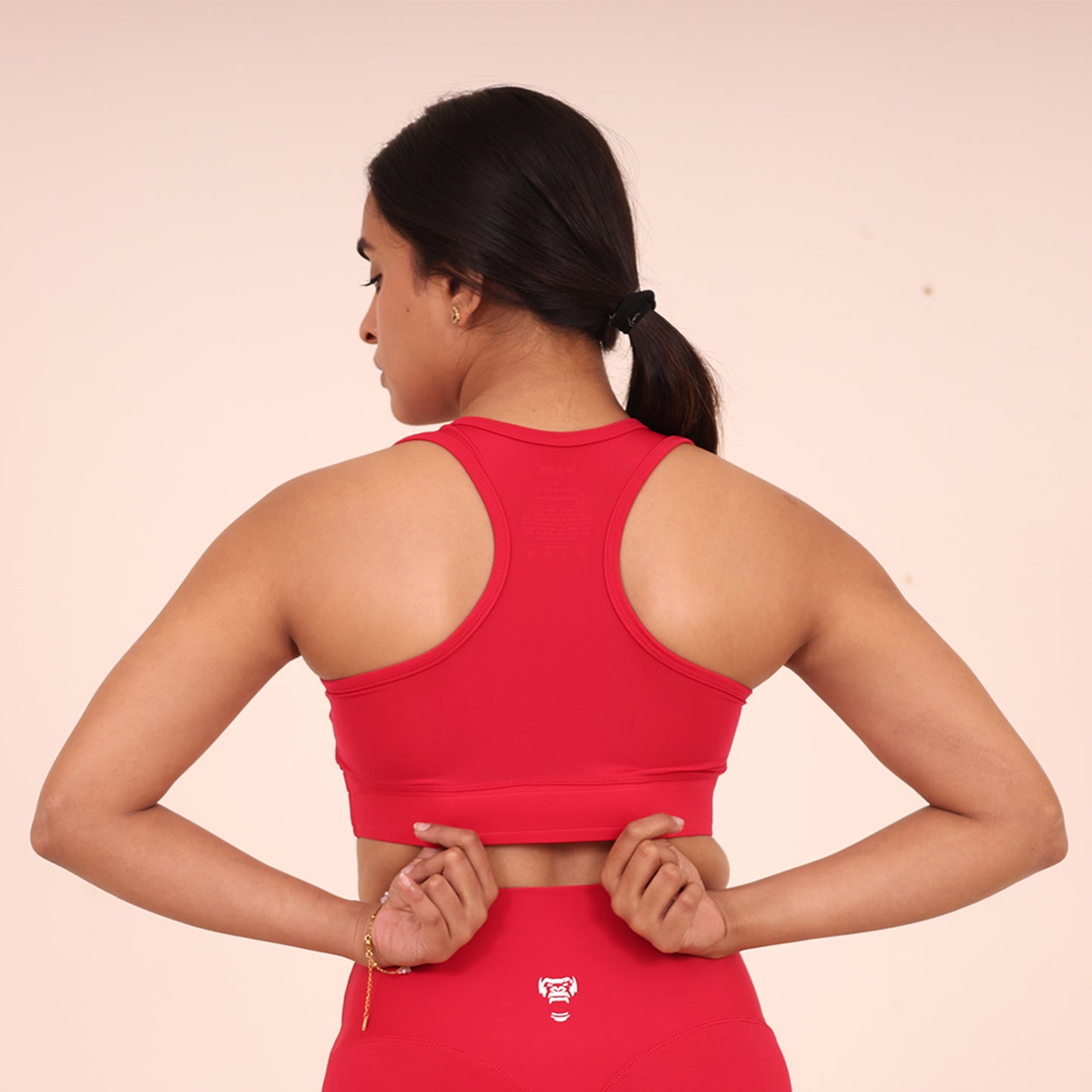 Sculpted Elevate Sports Bra- Sculpted Essentials - Red Hot Pink - Black Ape 