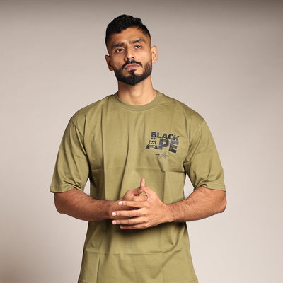 Primal Oversized T-Shirt – Blackape Strength | Olive Green
