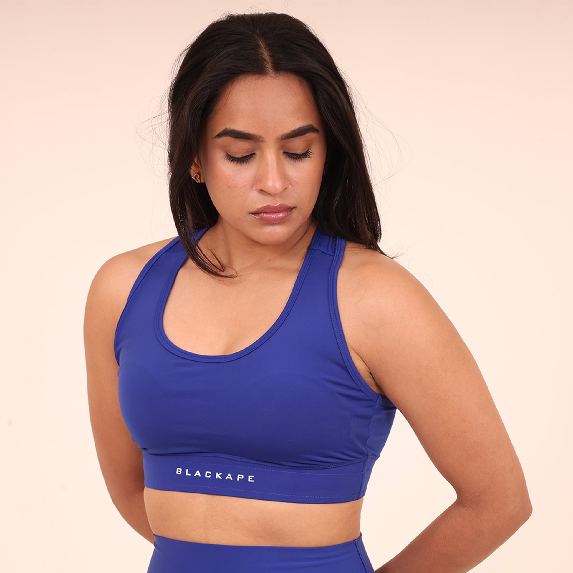 Sculpted Elevate Sports Bra- Sculpted Essentials - Royal Blue - Black Ape 