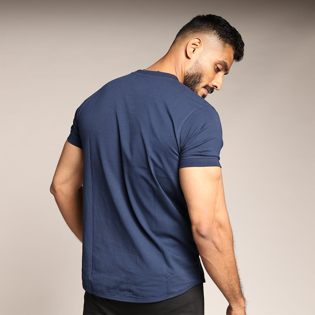 Primal Muscle Fit T-shirt - Plain - Navy Blue - Black Ape 