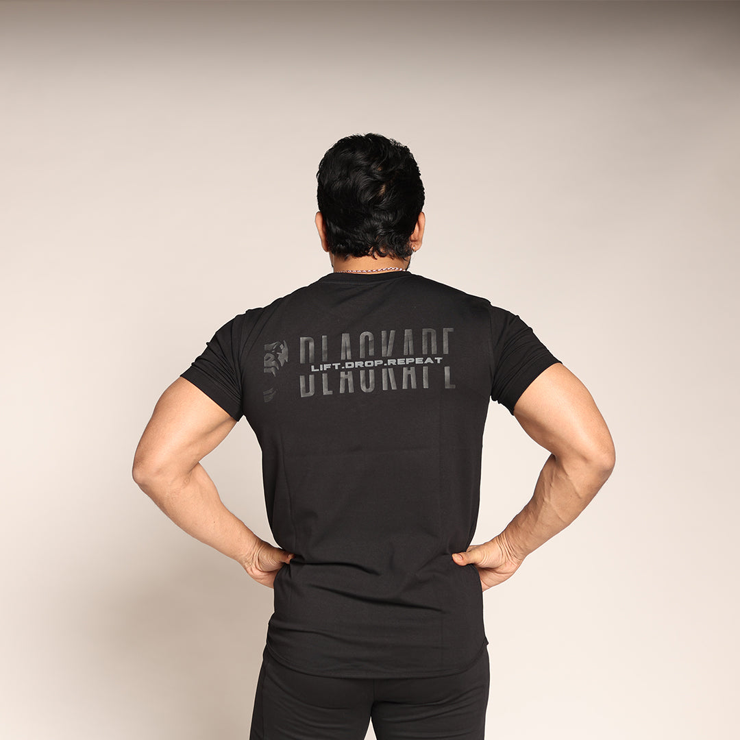 Primal Muscle Fit T-shirt - Lift Drop Repeat - Black - Black Ape 