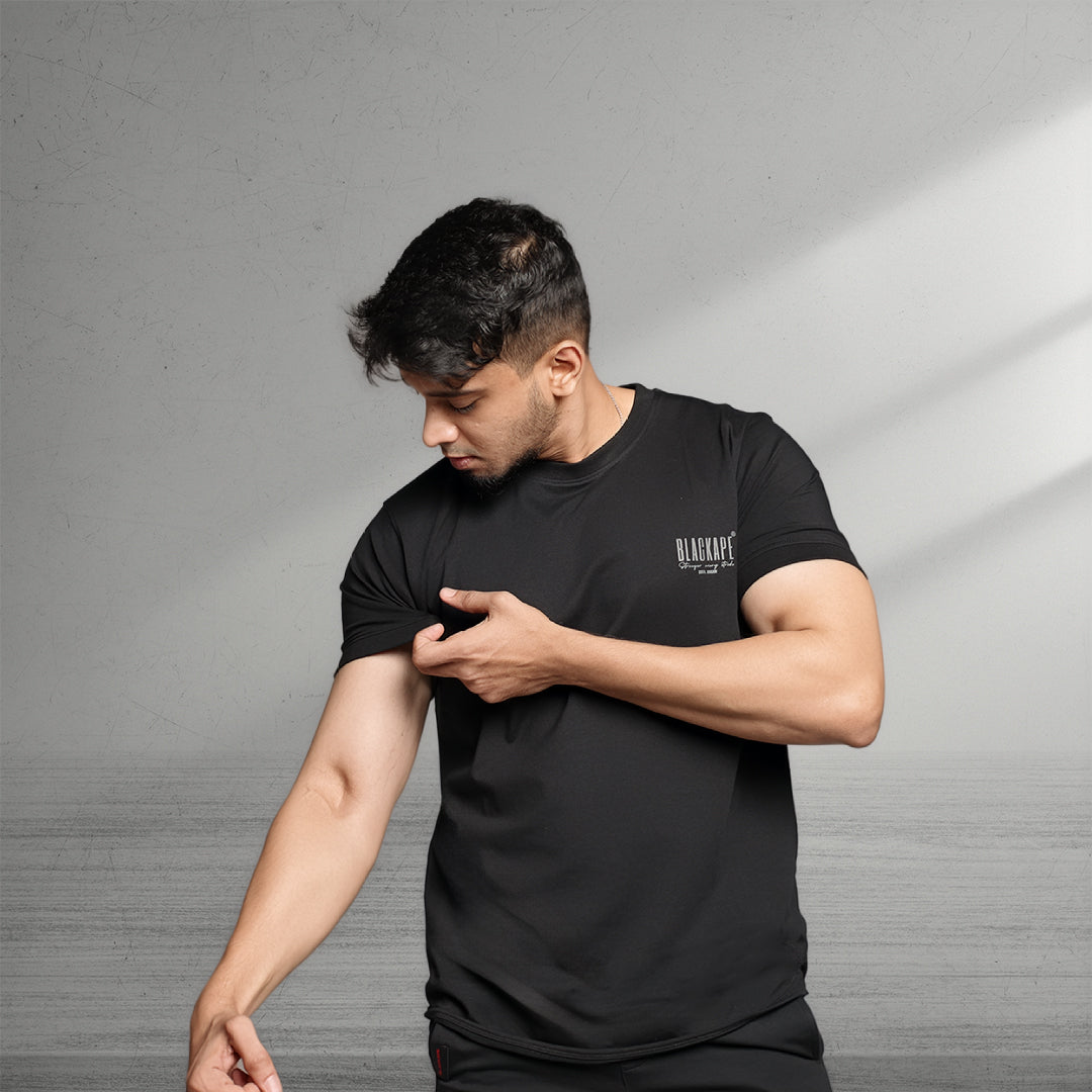 Primal Muscle Fit T-shirt - Stronger Every Stride - Black - Black Ape 