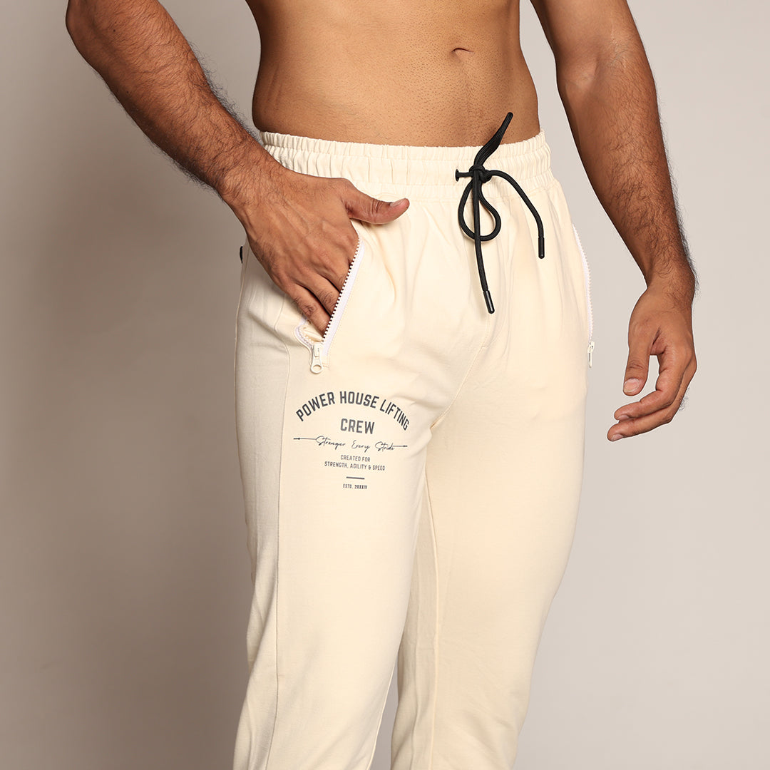 Primal Power Joggers - White - Black Ape 