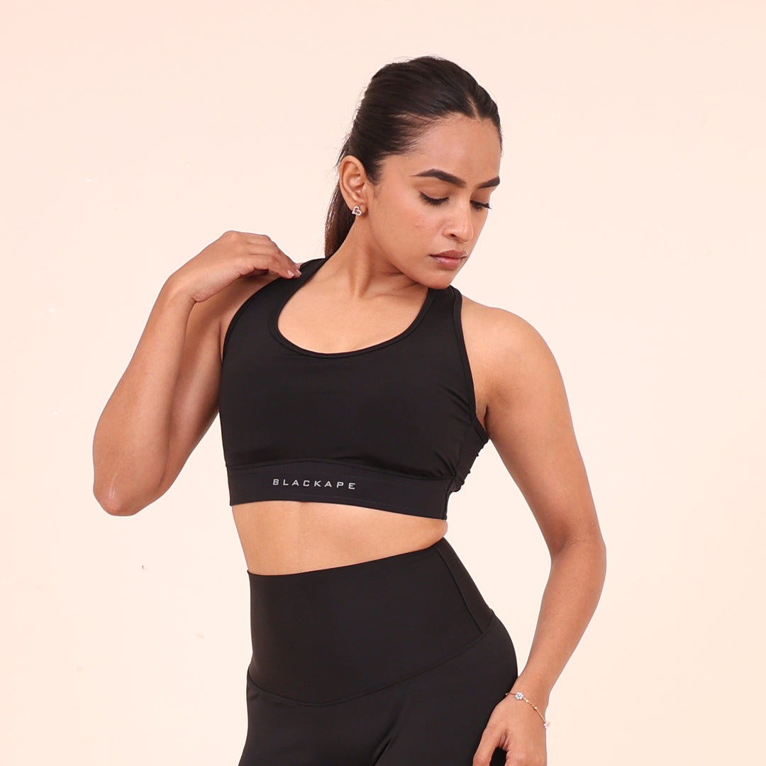 Sculpted Elevate Sports Bra- Sculpted Essentials - Black - Black Ape 