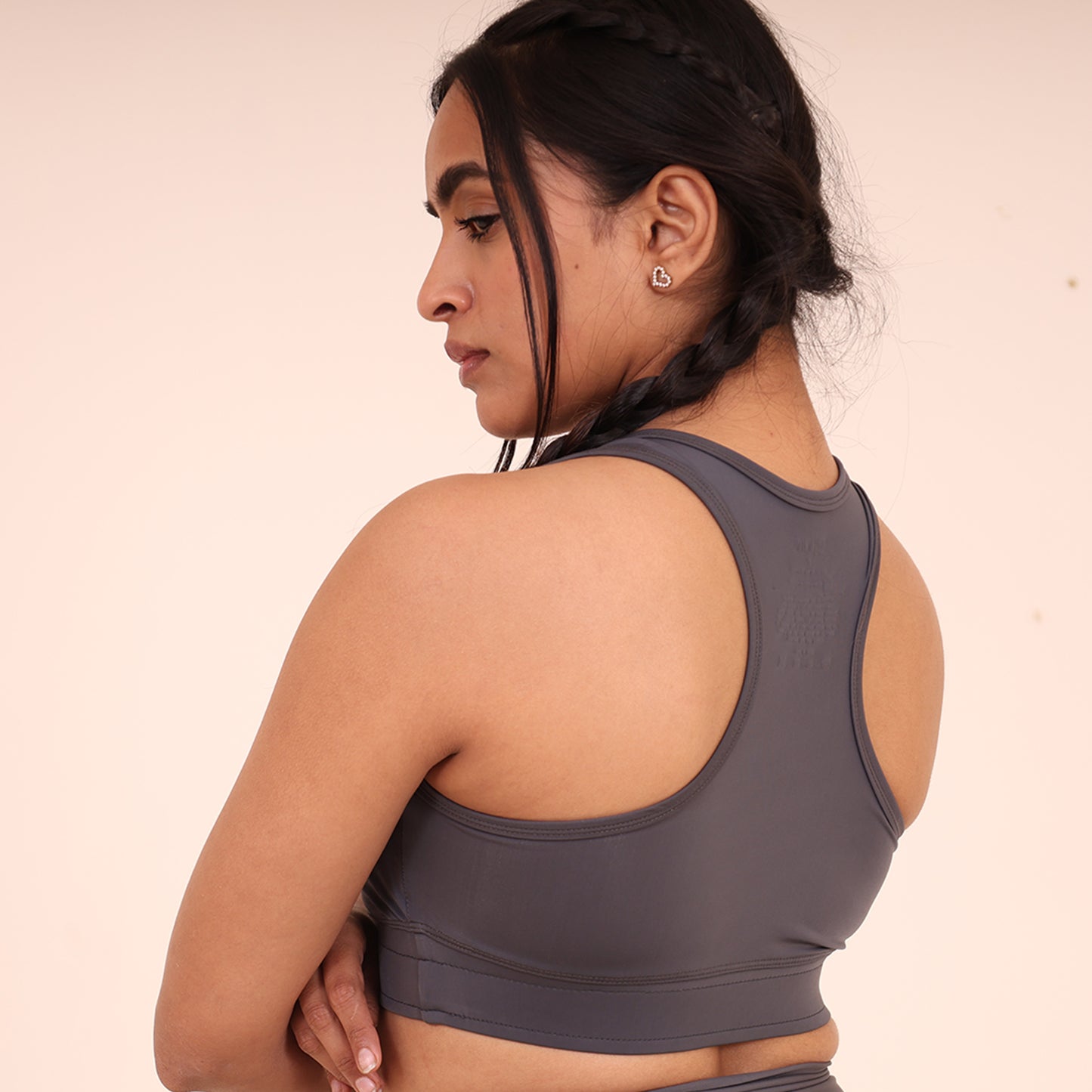 Sculpted Elevate Sports Bra- Sculpted Essentials - Dark Grey - Black Ape 