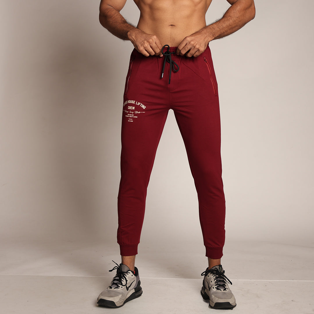 Primal Power Joggers  - Maroon - Black Ape 