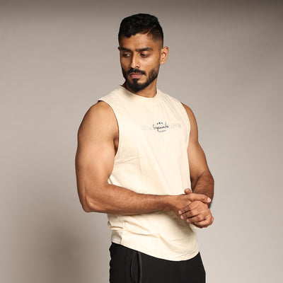 Primal Strength Performance Tank Top for Men | Beige