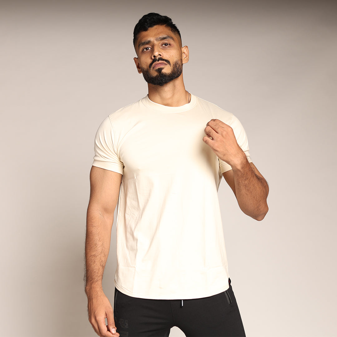 Primal Muscle Fit T-shirt - Plain- White - Black Ape 