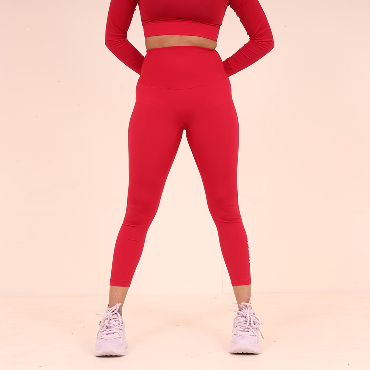 Sculpted Flow Leggings - Sculpted Essentials - Red Hot Pink - Black Ape 