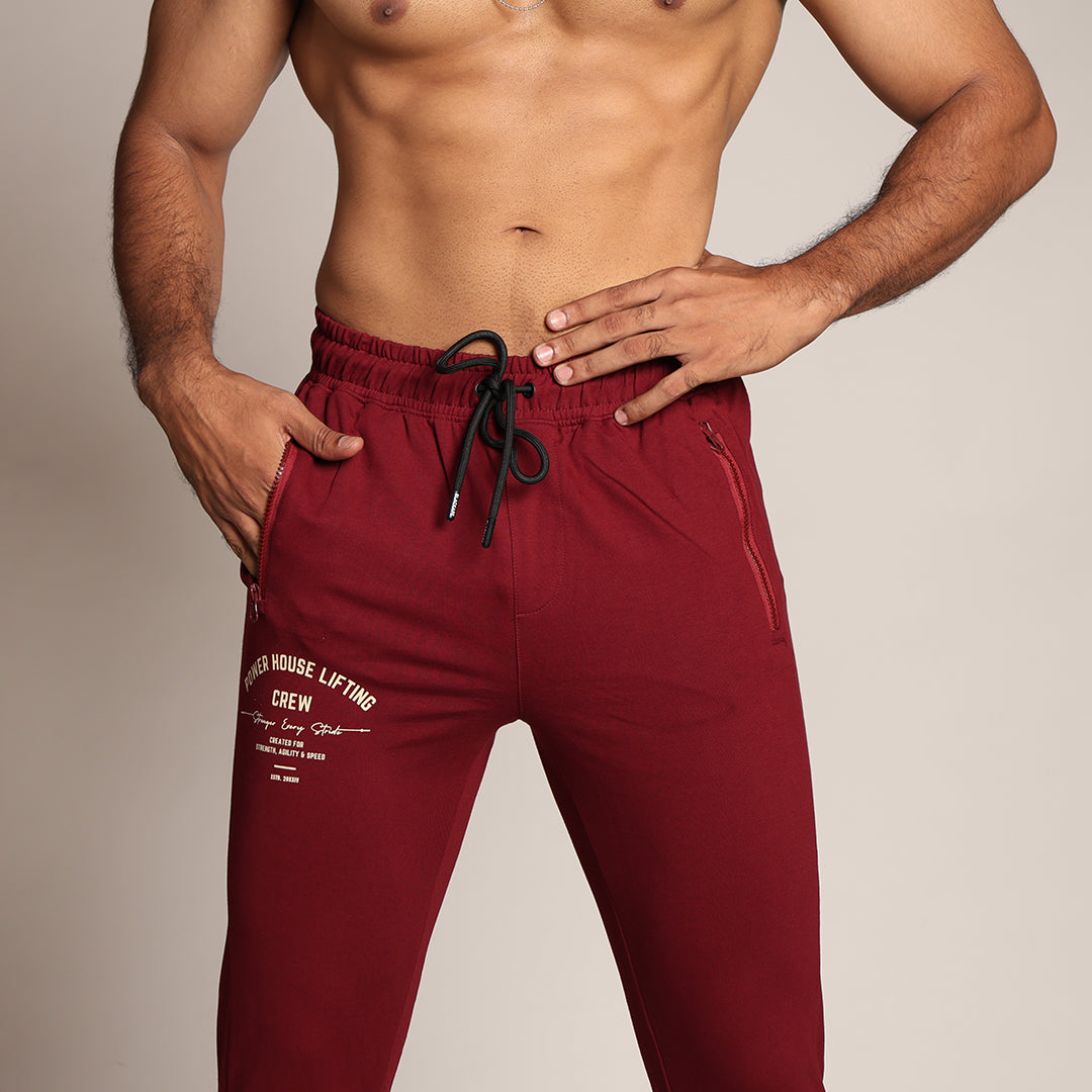 Primal Power Joggers  - Maroon - Black Ape 