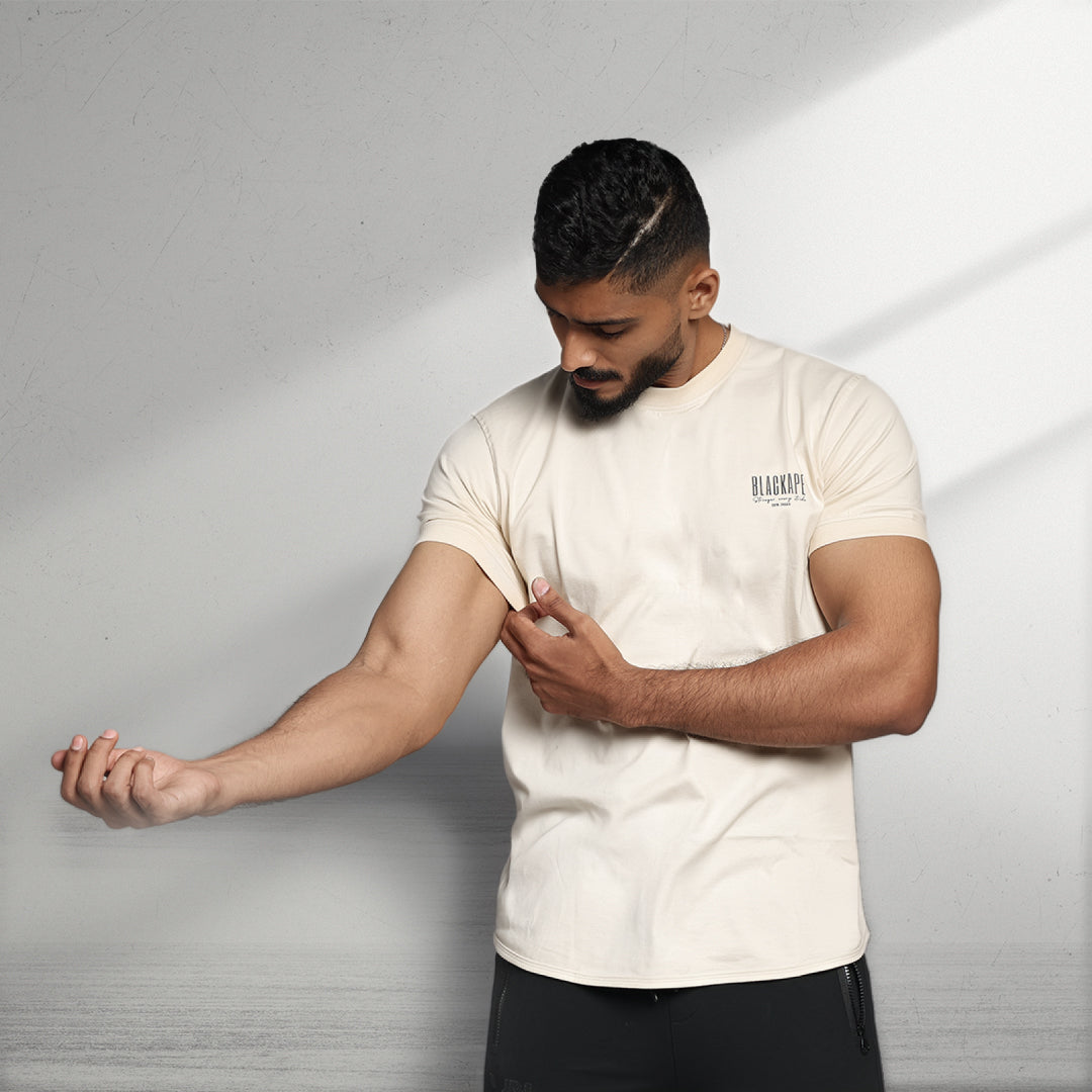 Primal Muscle Fit T-shirt - Stronger Every Stride - White - Black Ape 