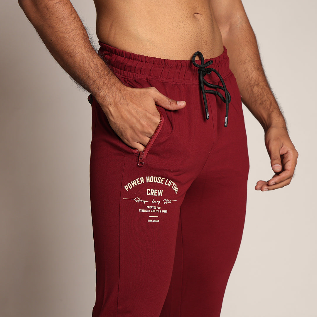 Primal Power Joggers  - Maroon - Black Ape 