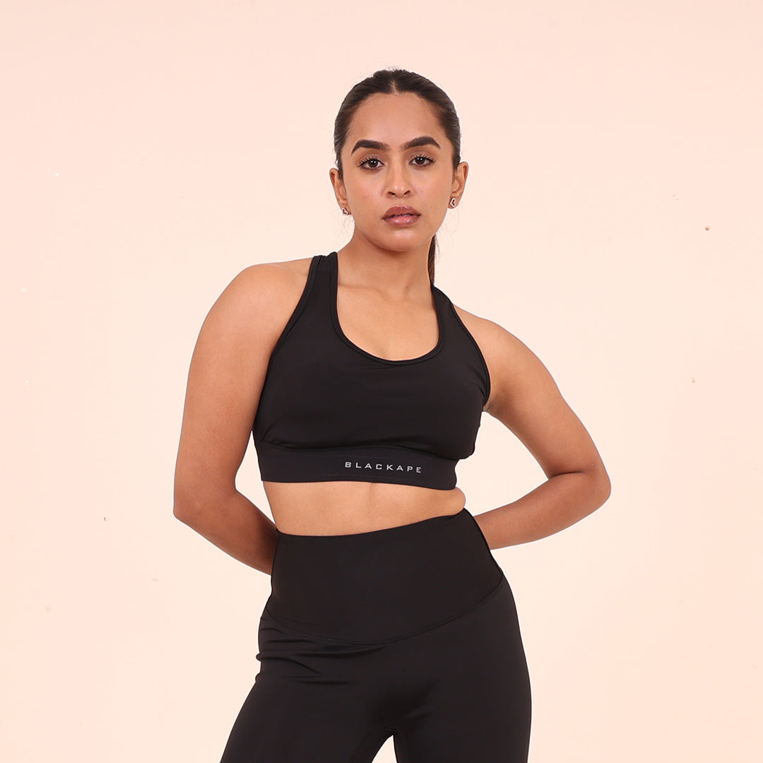 Sculpted Elevate Sports Bra- Sculpted Essentials - Black - Black Ape 