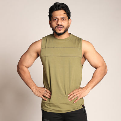 Primal Edge Tank - Olive Green