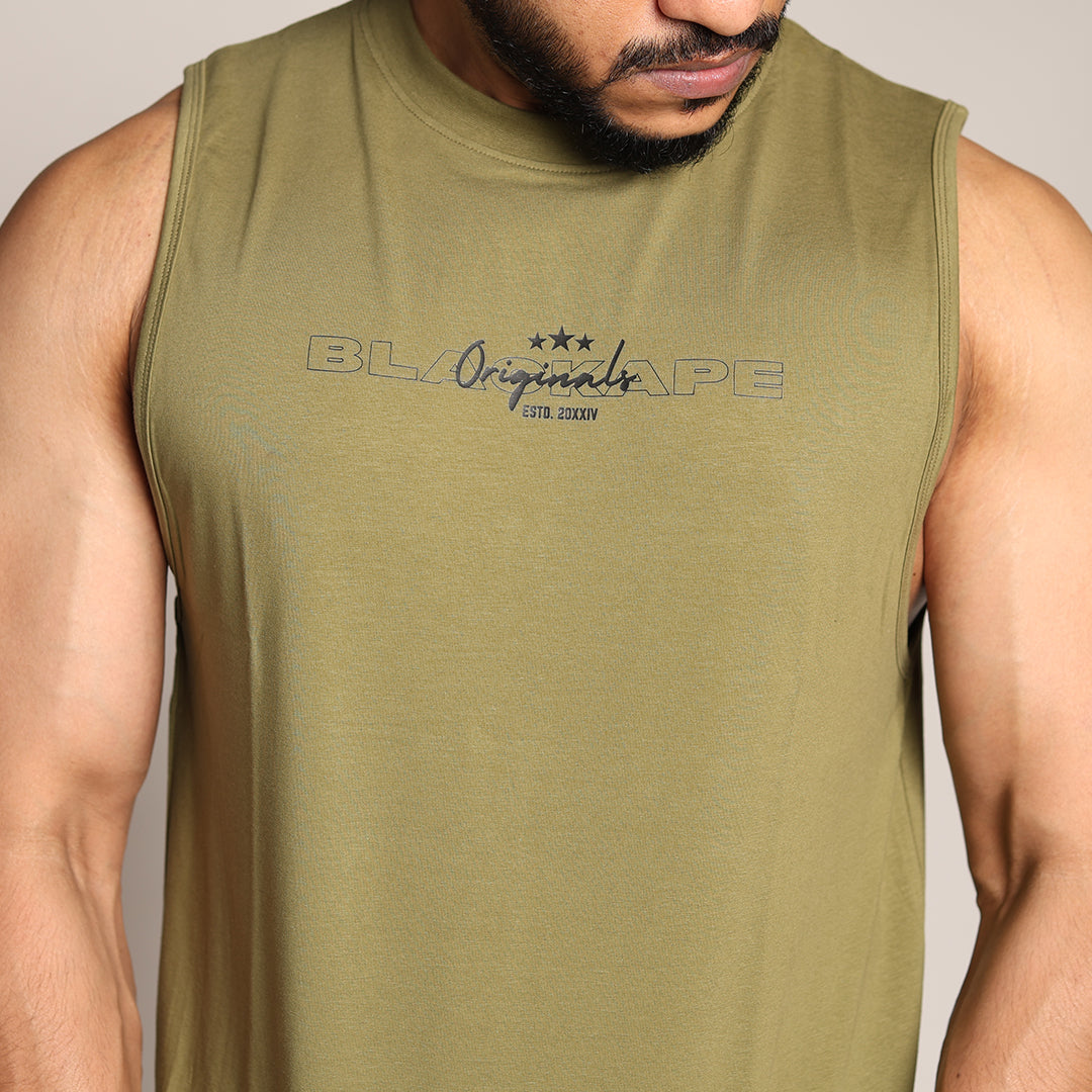 Primal Strength Tank - Olive Green - Black Ape 