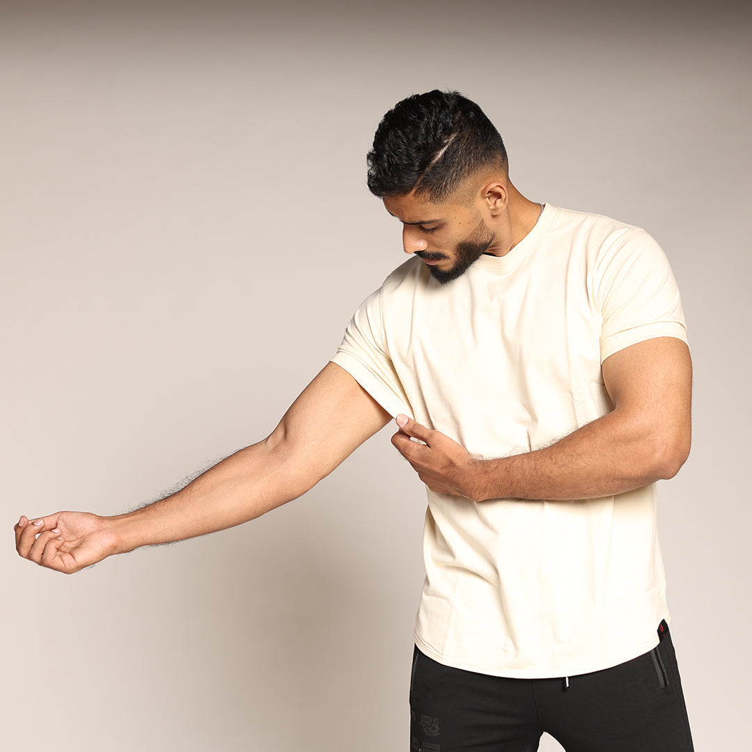 Primal Muscle Fit T-shirt - Plain- White - Black Ape 