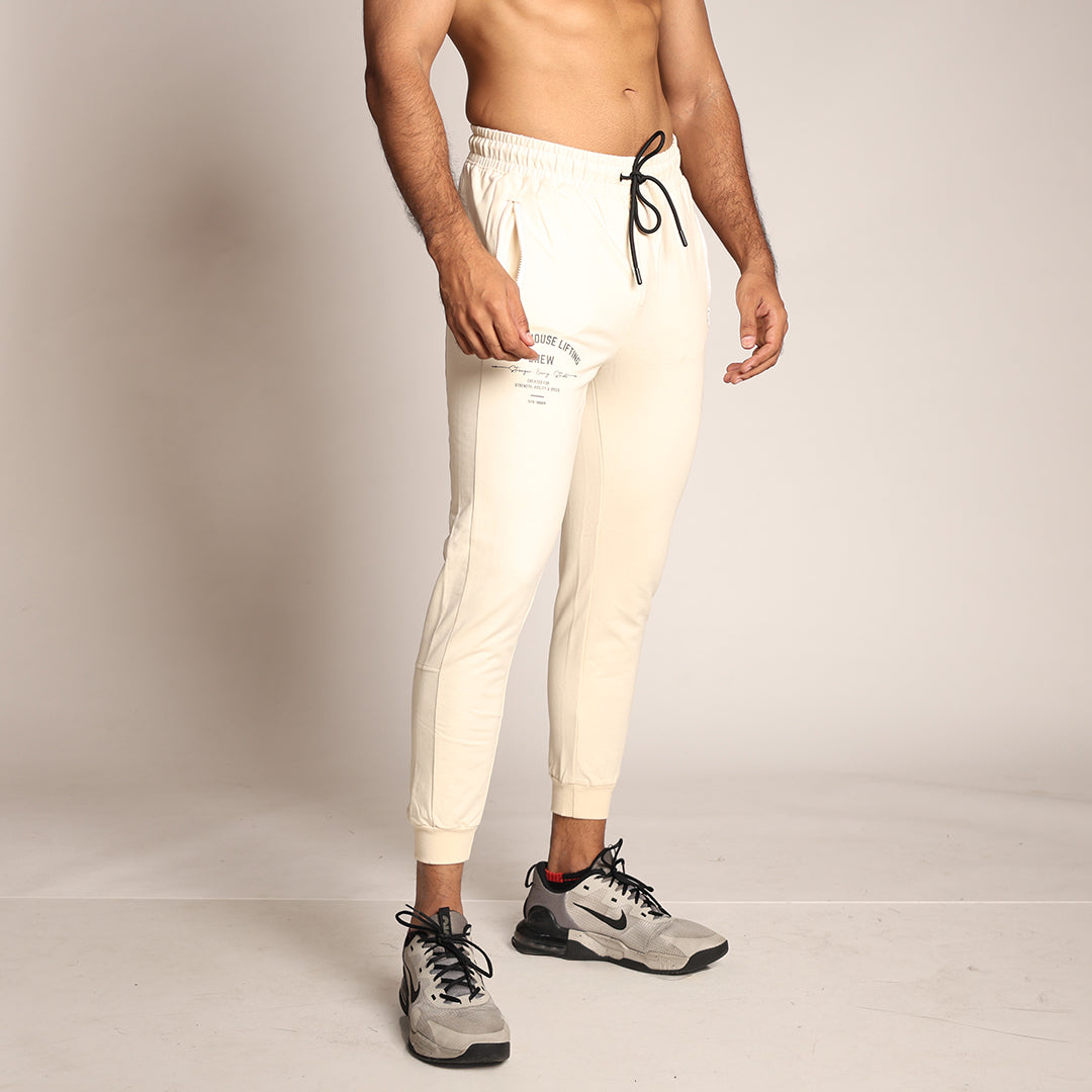 Primal Power Joggers - White - Black Ape 