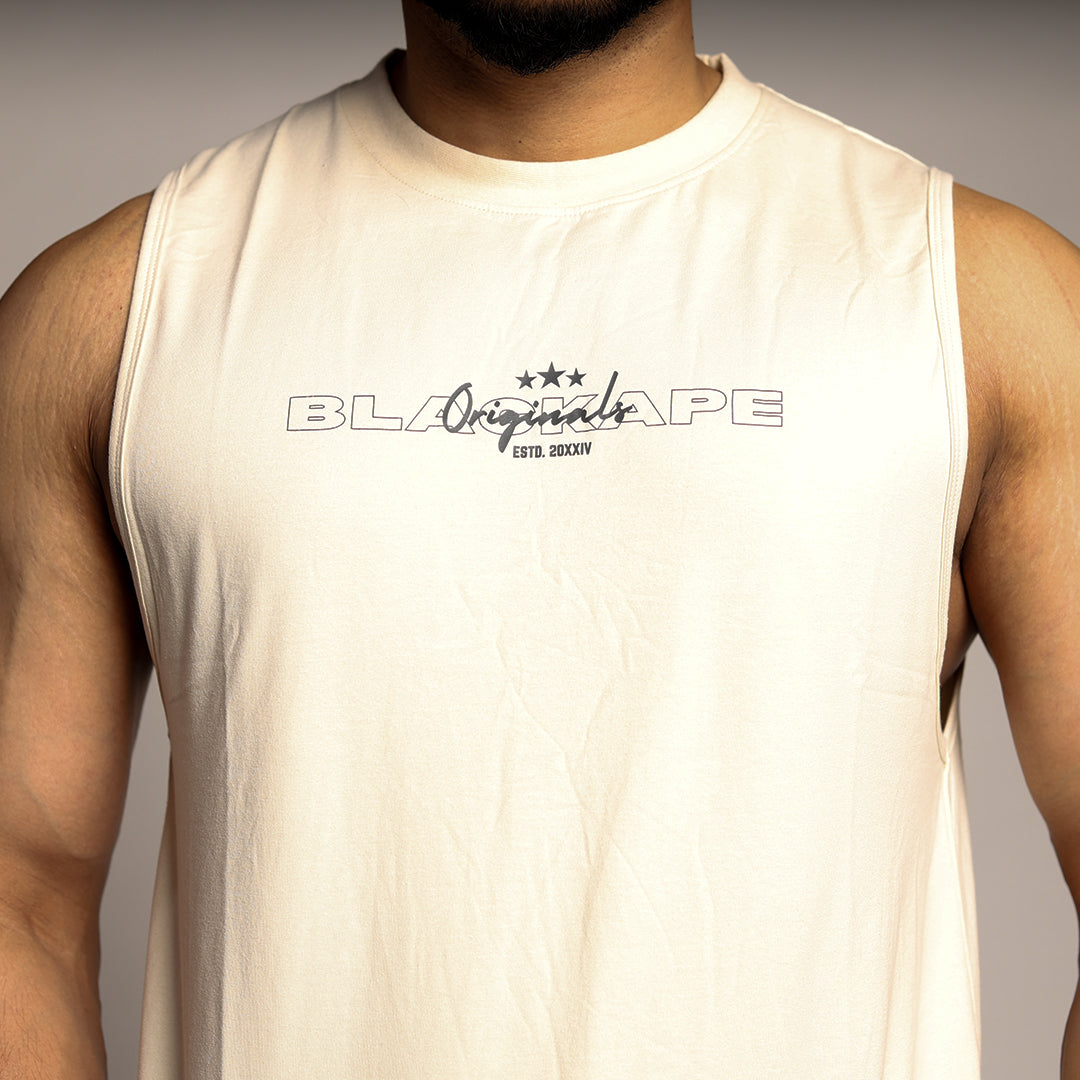 Primal Strength Tank - White - Black Ape 