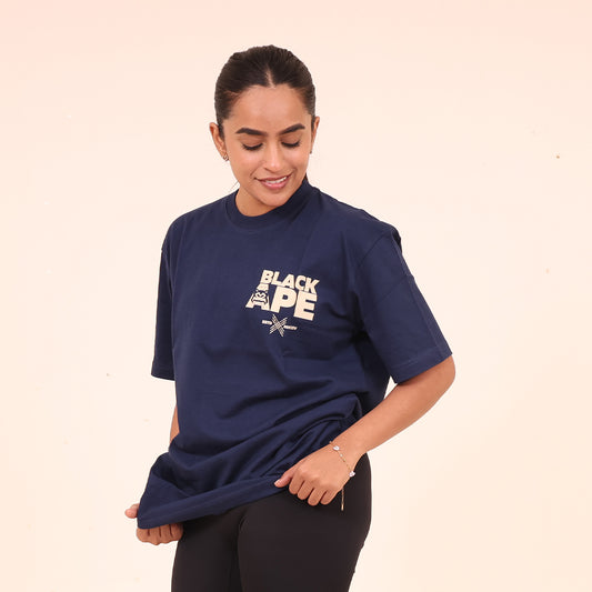 Sculpted Elevate Oversized Tee - Sculpted Essentials - Royal Blue - Black Ape 