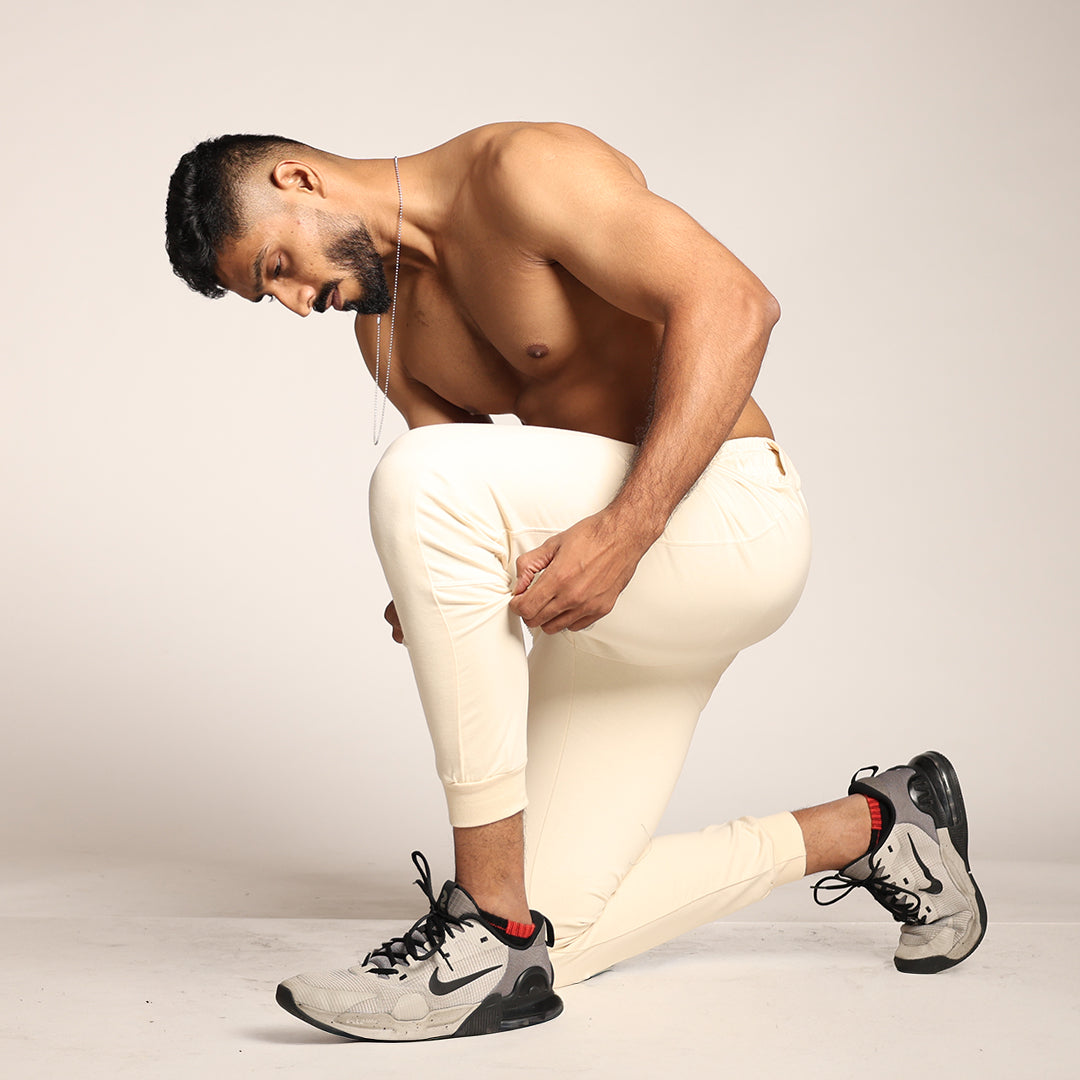 Primal Power Joggers - White - Black Ape 