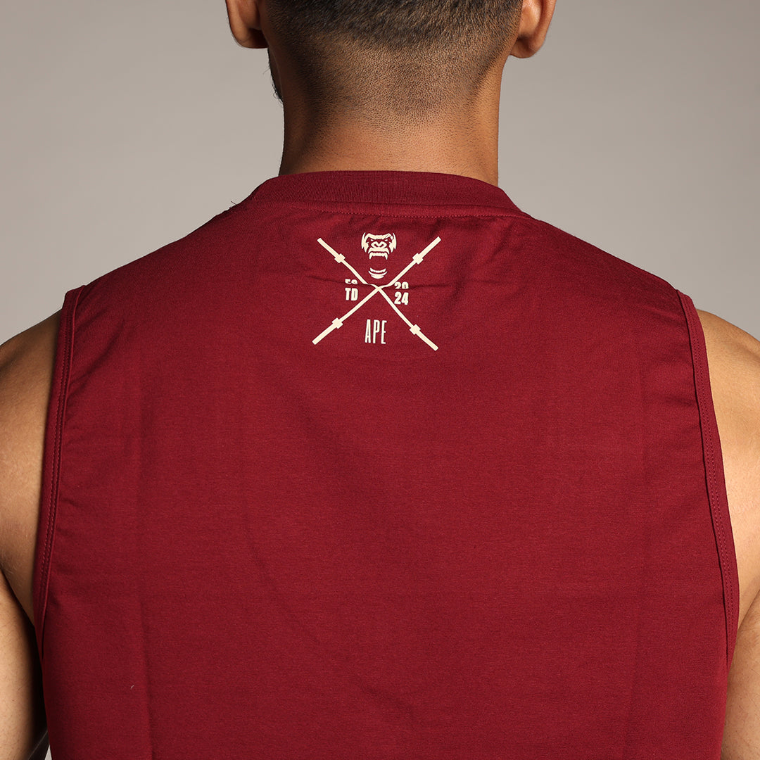 Primal Edge Tank - Maroon - Black Ape 