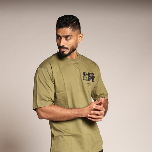 Primal Oversized T-shirt - Blackape Strength - Forged Essentials - Olive Green - Black Ape 