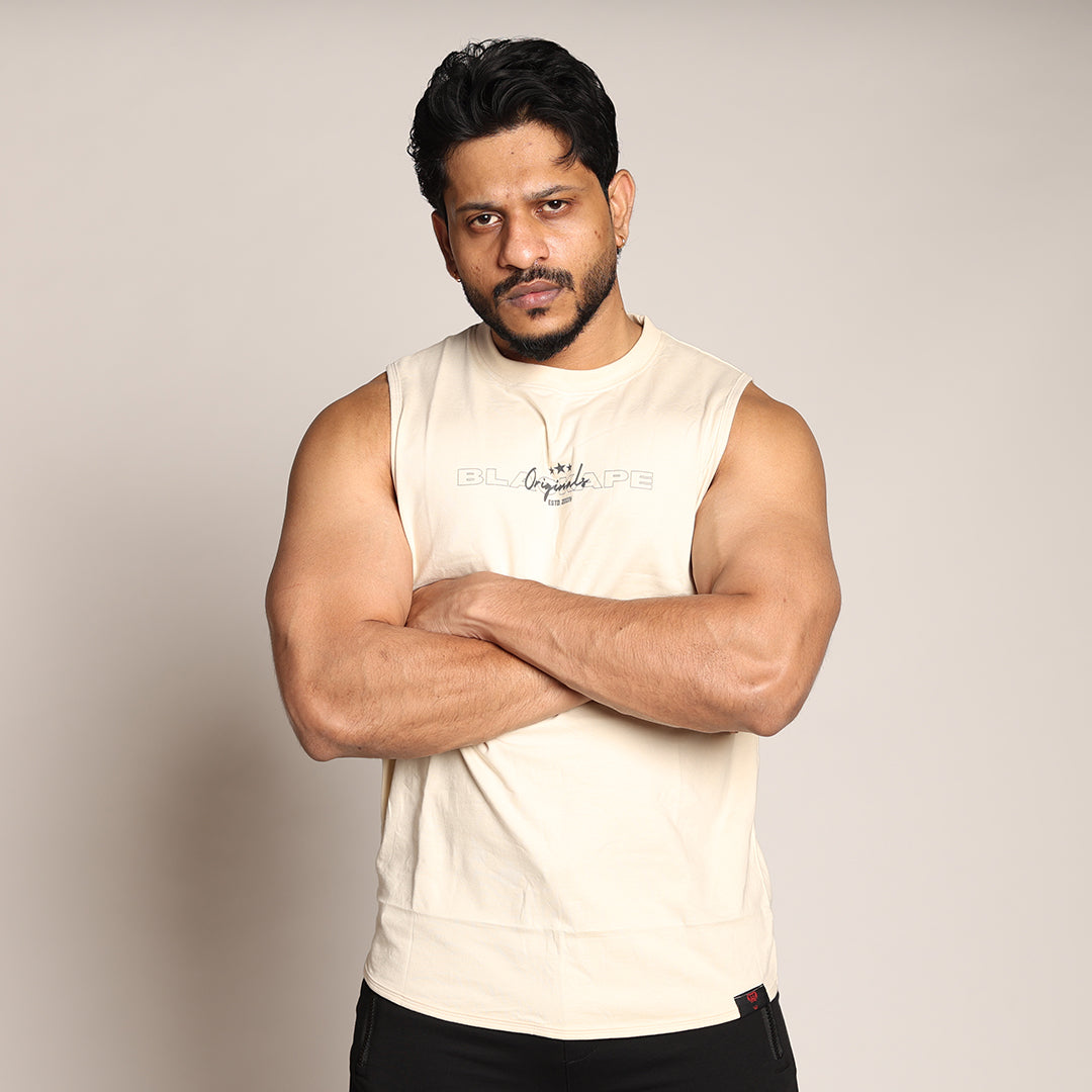 Primal Strength Tank - White - Black Ape 