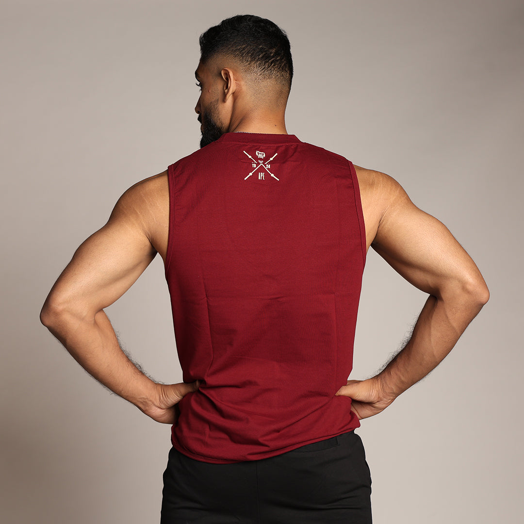 Primal Edge Tank - Maroon - Black Ape 