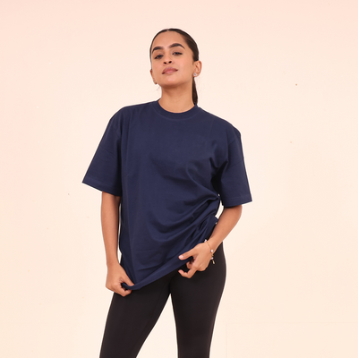 Sculpted Elevate Oversized Tee - Sculpted Essentials - Royal Blue Plain