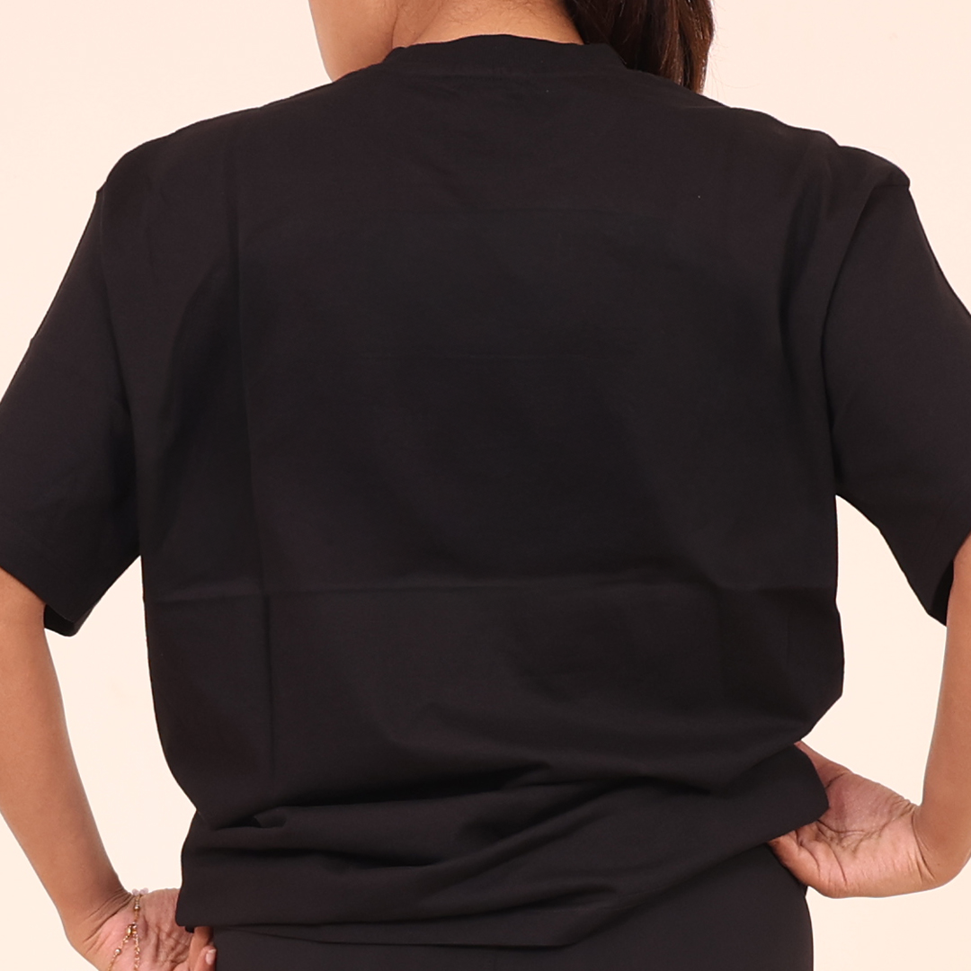 Sculpted Elevate Oversized Tee - Sculpted Essentials - Plain Black