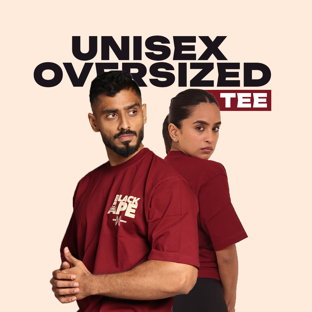 Oversized T-Shirt – Blackape Strength | Maroon - Black Ape 