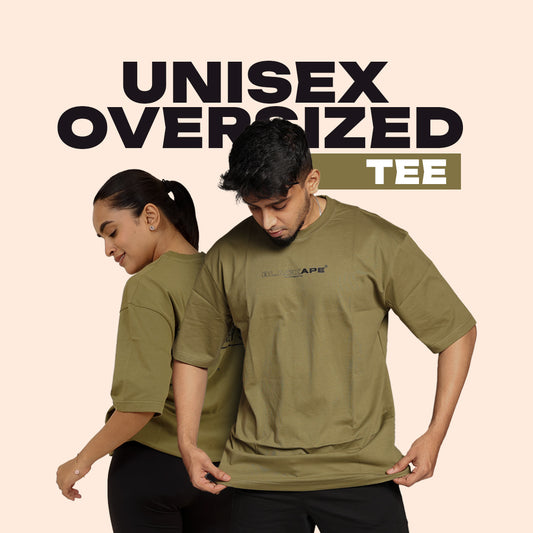 Oversized T-Shirt – Stronger Every Stride | Olive Green