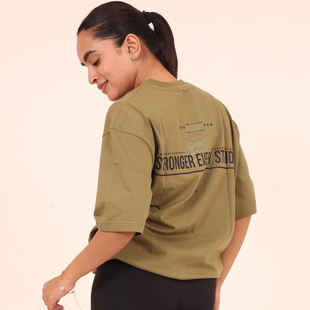 Sculpted Elevate Oversized Tee - Sculpted Essentials - Olive Green - Black Ape 