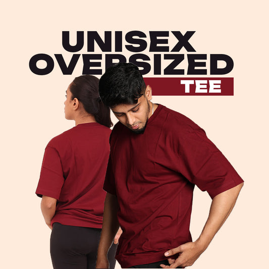 Oversized T-Shirt – Plain Essential | Maroon