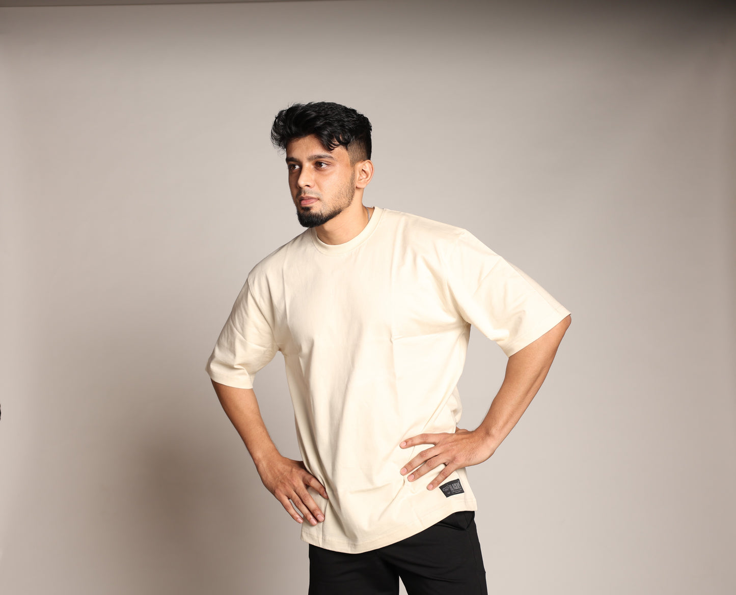 Primal Oversized T-shirt - Plain - Forged Essentials - Beige