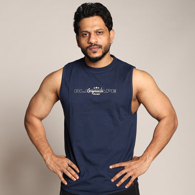 Primal Strength Performance Tank Top for Men | Navy Blue