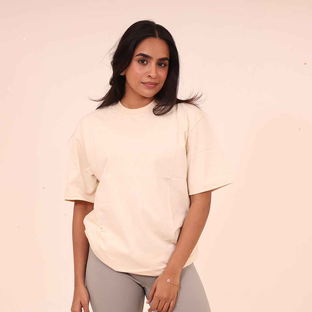 Oversized T-Shirt – Plain Essential | Beige