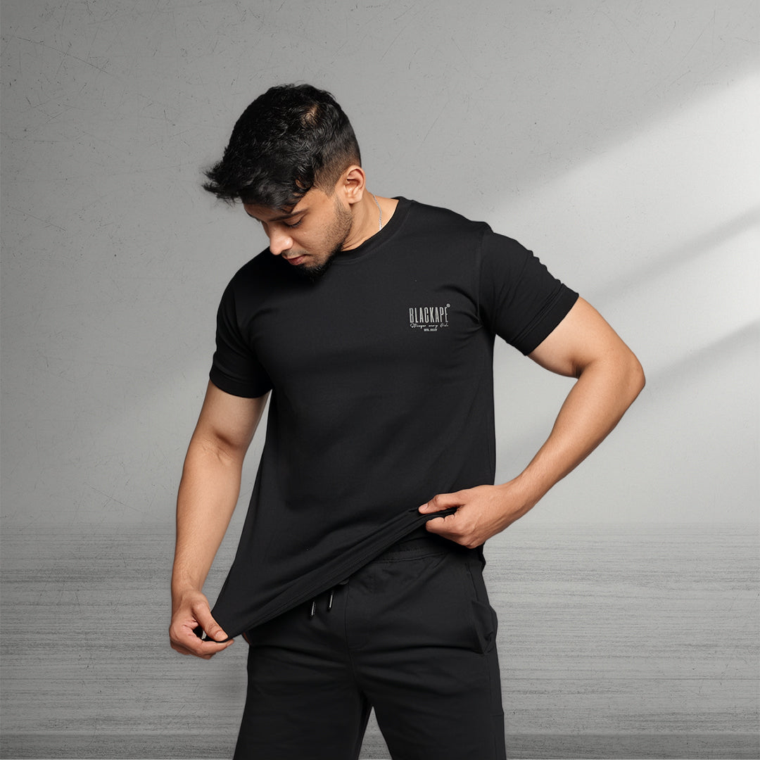 Primal Muscle Fit T-shirt - Stronger Every Stride - Black - Black Ape 